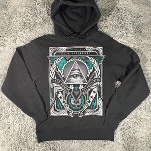 Tony Hawk Black and Teal Graphic Hoodie